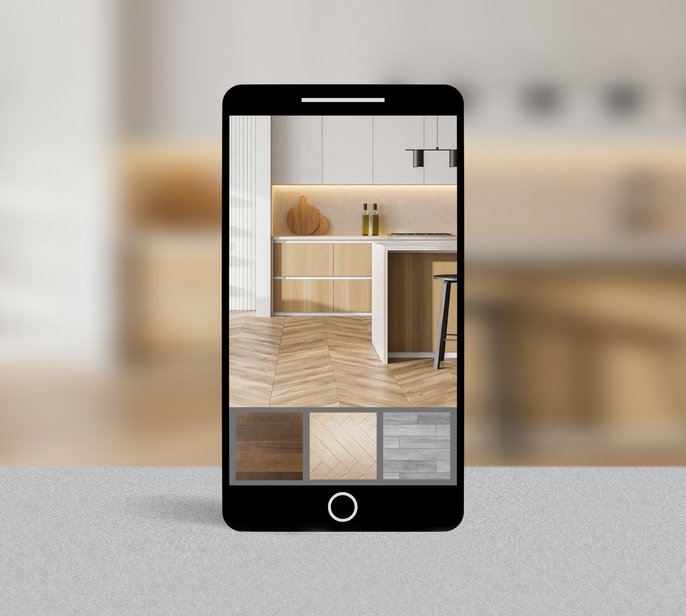 Room visualizer app by Wilmington Carpets Inc